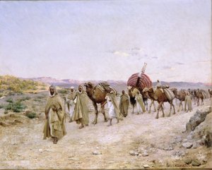 Una carovana vicino a Biskra, 1892